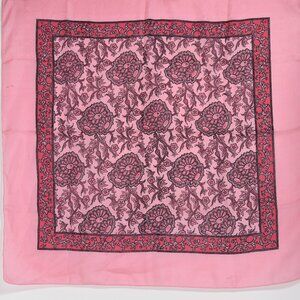 Vintage Liberty of London 100% Silk Pink Floral Scarf Very Good Condition Medium